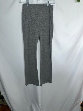 We The Free Heather Gray Ribbed Knit Flare Pants